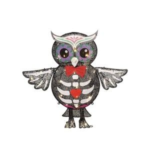 New Nib Haunted Living 24” Led Lighted Owl Halloween pottery
